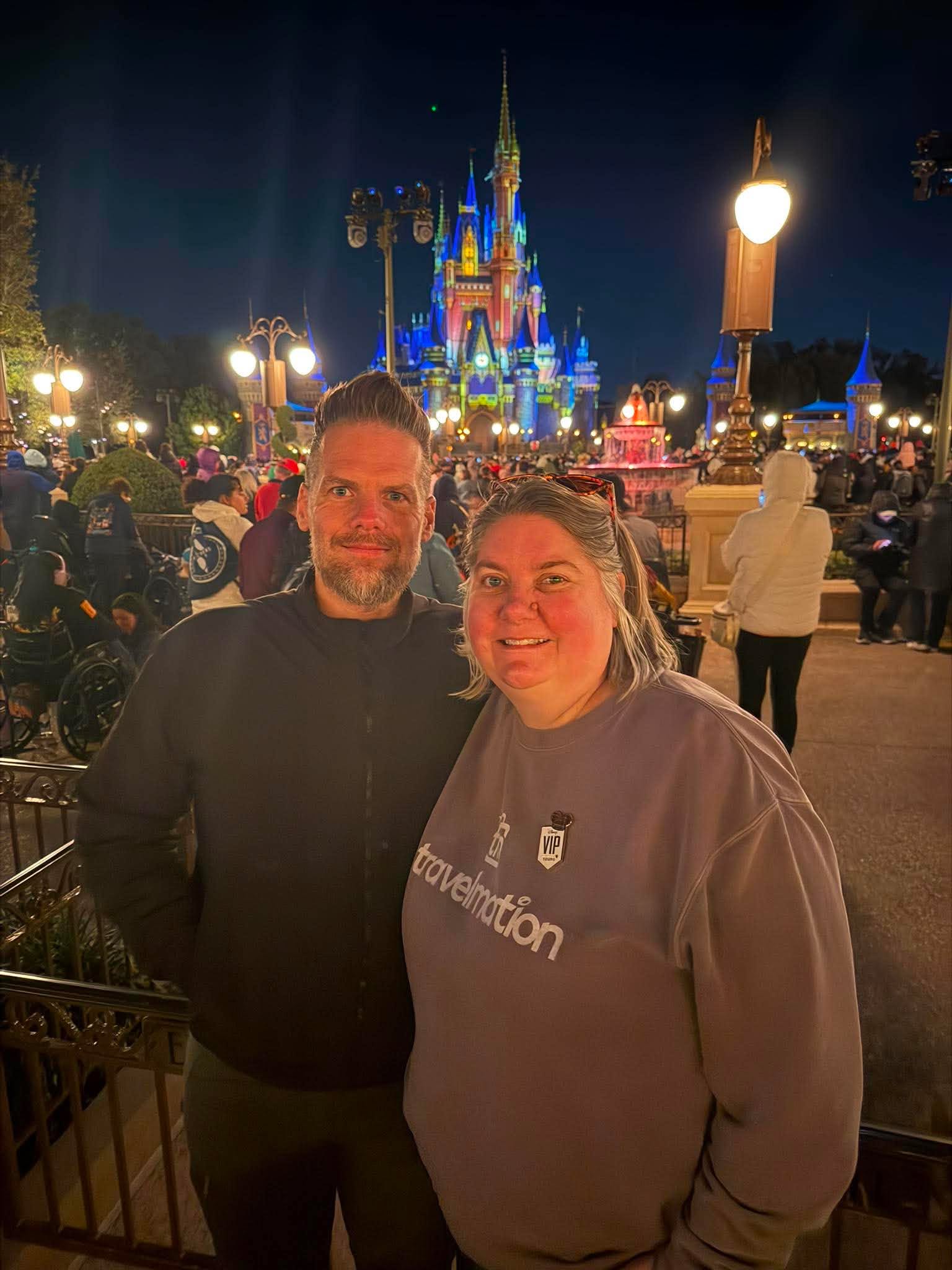 Heather at the Magic Kingdom castle