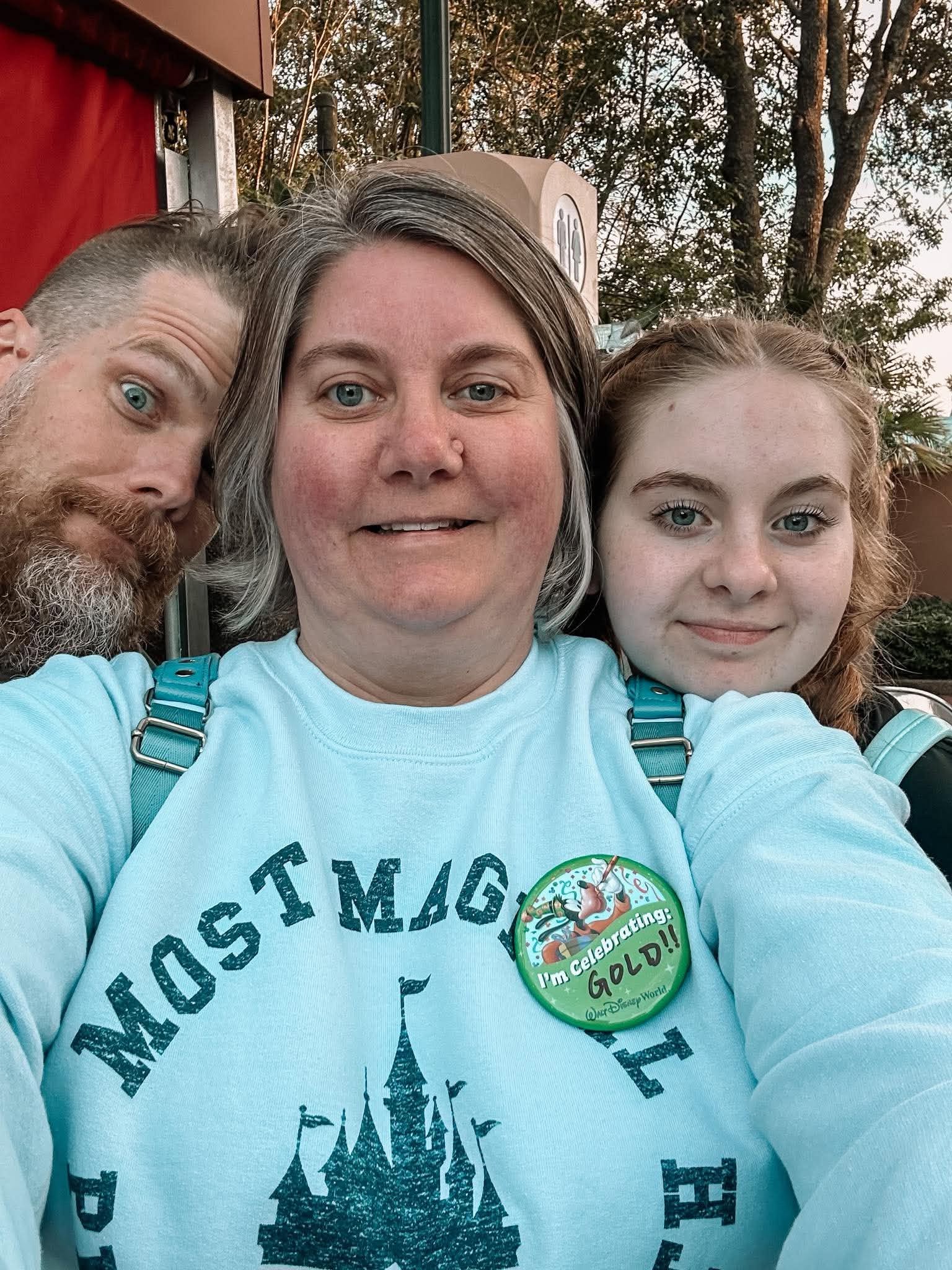 Heather with family at Disney World